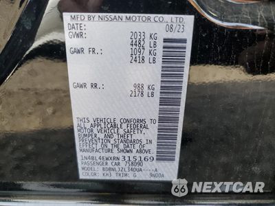 Zdjęcie 13 z 13 samochodu: 2024 NISSAN ALTIMA SL VIN:1N4BL4EWXRN315169 - miniatura