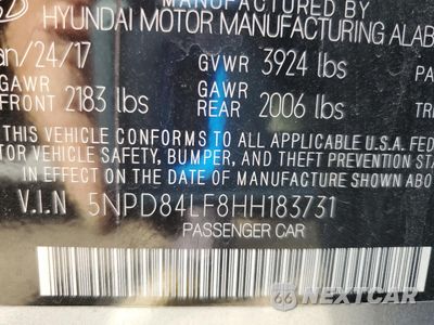 Zdjęcie 12 z 12 samochodu: 2017 HYUNDAI ELANTRA SE VIN:5NPD84LF8HH183731 - miniatura