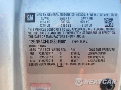 Zdjęcie 13 z 13 samochodu: 2011 CHEVROLET HHR LT VIN:3GNBACFU4BS519881 - miniatura
