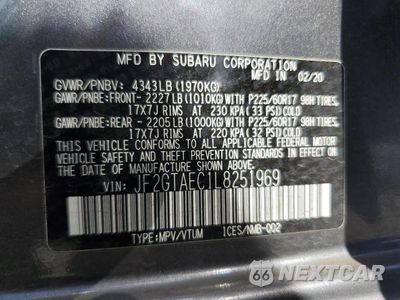 Zdjęcie 13 z 13 samochodu: 2020 SUBARU CROSSTREK PREMIUM VIN:JF2GTAEC1L8251969 - miniatura
