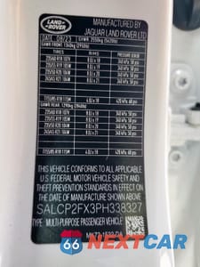 Zdjęcie 14 z 15 samochodu: 2023 LAND ROVER DISCOVERY SPORT SE VIN:SALCP2FX3PH338327 - miniatura
