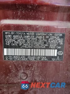 Zdjęcie 12 z 12 samochodu: 2008 LEXUS ES 350 VIN:JTHBJ46G182220568 - miniatura