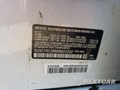 Zdjęcie 13 z 14 samochodu: 2022 BMW X6 XDRIVE40I VIN:5UXCY6C08N9M22202 - miniatura