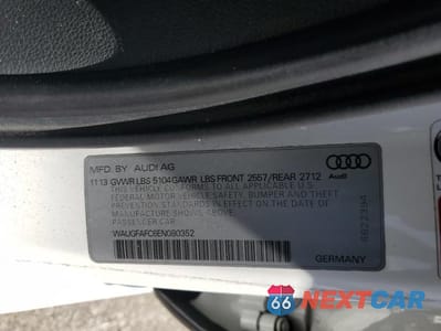 Zdjęcie 12 z 12 samochodu: 2014 AUDI A6 PREMIUM PLUS VIN:WAUGFAFC6EN080352 - miniatura