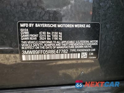 Zdjęcie 12 z 12 samochodu: 2024 BMW 330XI VIN:3MW89FF05R8E47782 - miniatura