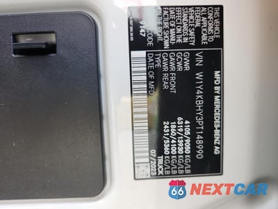 Zdjęcie 13 z 14 samochodu: 2023 MERCEDES-BENZ SPRINTER 2500 VIN:W1Y4KBHY3PT148990 - miniatura