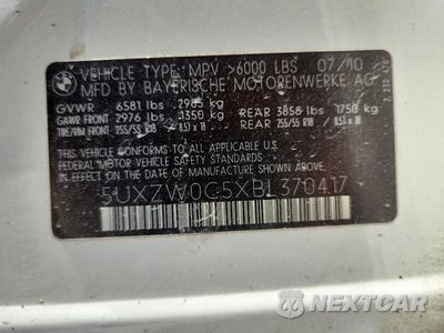 Zdjęcie 13 z 13 samochodu: 2011 BMW X5 XDRIVE35D VIN:5UXZW0C5XBL370417 - miniatura