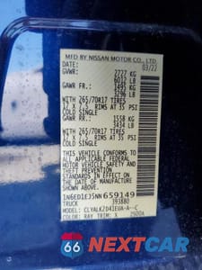 Zdjęcie 13 z 13 samochodu: 2022 NISS FRONTIER PRO-X VIN:1N6ED1EJ5NN659149 - miniatura