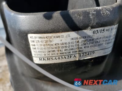 Zdjęcie 9 z 10 samochodu: 2015 YAMAHA YW50 F VIN:RKRSA43A2FA122419 - miniatura