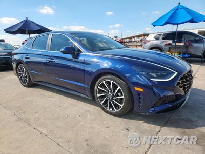 Czwarte zdjęcie samochodu z boku: 2021 HYUNDAI SONATA LIMITED VIN:5NPEH4J2XMH077506 - miniatura