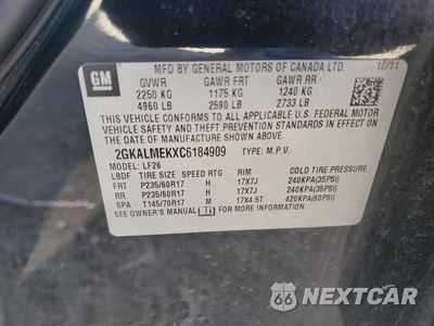 Zdjęcie 13 z 13 samochodu: 2012 GMC TERRAIN SL VIN:2GKALMEKXC6184909 - miniatura