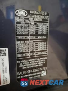 Zdjęcie 14 z 14 samochodu: 2025 LAND ROVER RANGE ROVER SE VIN:SALKP9F44SA274763 - miniatura