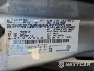 Zdjęcie 12 z 12 samochodu: 2014 FORD FOCUS S VIN:1FADP3E26EL294587 - miniatura