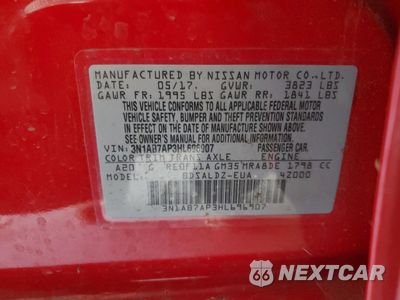 Zdjęcie 12 z 13 samochodu: 2017 NISSAN SENTRA S VIN:3N1AB7AP3HL696907 - miniatura