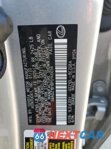 Zdjęcie 12 z 13 samochodu: 2023 LEXUS ES 350 BASE VIN:58ADZ1B18PU146656 - miniatura