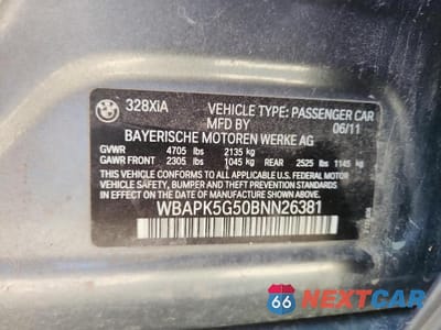 Zdjęcie 12 z 12 samochodu: 2011 BMW 328 XI SULEV VIN:WBAPK5G50BNN26381 - miniatura