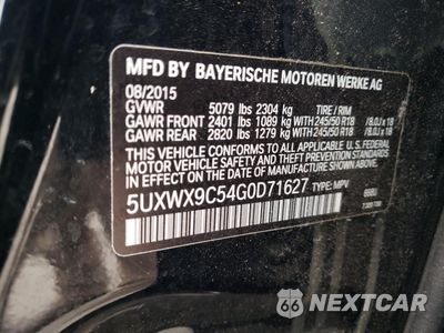 Zdjęcie 12 z 14 samochodu: 2016 BMW X3 XDRIVE28I VIN:5UXWX9C54G0D71627 - miniatura