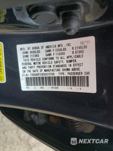 Zdjęcie 12 z 12 samochodu: 2012 ACURA TL VIN:19UUA8F28CA020356 - miniatura