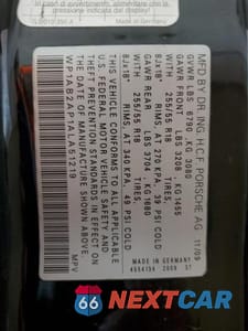 Zdjęcie 13 z 13 samochodu: 2010 PORSCHE CAYENNE S VIN:WP1AB2AP1ALA51219 - miniatura