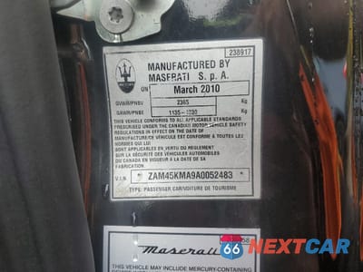 Zdjęcie 12 z 12 samochodu: 2010 MASERATI GRANTURISMO VIN:ZAM45KMA9A0052483 - miniatura