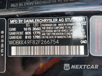 Zdjęcie 12 z 14 samochodu: 2002 MERCEDES-BENZ SLK 230 KOMPRESSOR VIN:WDBKK49F82F266754 - miniatura