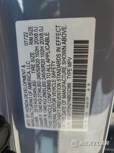Zdjęcie 13 z 13 samochodu: 2022 HONDA PILOT SE VIN:5FNYF5H21NB032386 - miniatura