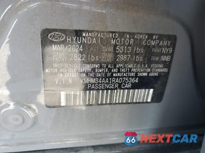 Zdjęcie 12 z 12 samochodu: 2024 HYUNDAI IONIQ 6 SEL VIN:KMHM34AA1RA075364 - miniatura