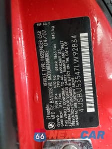 Zdjęcie 12 z 12 samochodu: 2007 BMW Z4 3.0SI VIN:4USBU53547LW92834 - miniatura