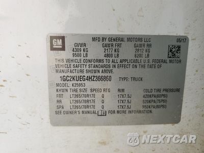 Zdjęcie 12 z 12 samochodu: 2017 CHEVROLET SILVERADO K2500 HEAVY DUTY VIN:1GC2KUEG4HZ366860 - miniatura