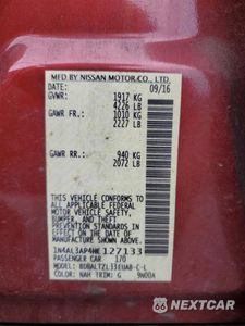 Zdjęcie 12 z 12 samochodu: 2017 NISSAN ALTIMA 2.5 VIN:1N4AL3AP4HC127133 - miniatura