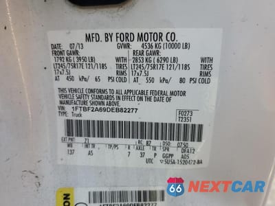 Zdjęcie 13 z 13 samochodu: 2013 FORD F-250 SUPER DUTY *** PRIOR FLEET *** VIN:1FTBF2A69DEB82277 - miniatura