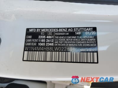 Zdjęcie 13 z 13 samochodu: 2020 MERCEDES-BENZ GLB 250 4MATIC VIN:W1N4M4HB8LW022681 - miniatura