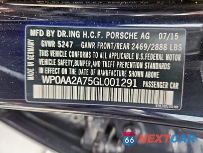 Zdjęcie 12 z 12 samochodu: 2016 PORSCHE PANAMERA 2 VIN:WP0AA2A75GL001291 - miniatura