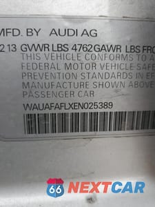 Zdjęcie 12 z 12 samochodu: 2014 AUDI A4 PREMIUM VIN:WAUAFAFLXEN025389 - miniatura