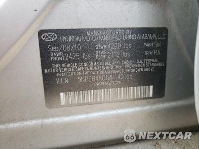 Zdjęcie 12 z 12 samochodu: 2011 HYUNDAI SONATA GLS VIN:5NPEB4AC1BH149166 - miniatura