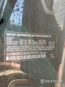 Zdjęcie 12 z 14 samochodu: 2016 BMW X3 XDRIVE28I VIN:5UXWX9C53G0D75670 - miniatura