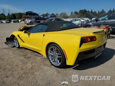 Drugie zdjęcie samochodu z przodu: 2019 CHEVROLET CORVETTE STINGRAY 3LT VIN:1G1YF3D75K5111314 - miniatura