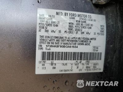 Zdjęcie 14 z 14 samochodu: 2011 FORD EXPLORER LIMITED VIN:1FMHK8F80BGA61654 - miniatura