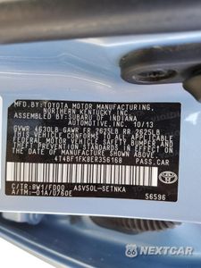 Zdjęcie 13 z 15 samochodu: 2014 TOYOTA CAMRY L VIN:4T4BF1FK8ER356168 - miniatura