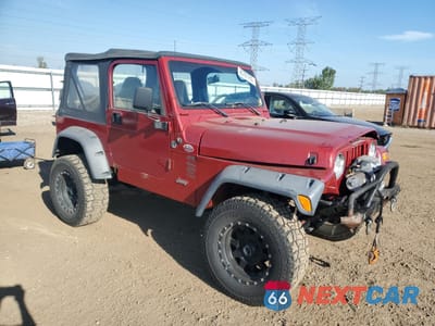 Czwarte zdjęcie samochodu z boku: 1999 JEEP WRANGLER / TJ SPORT VIN:1J4FY19S8XP480961 - miniatura
