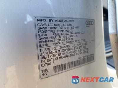 Zdjęcie 12 z 14 samochodu: 2015 AUDI Q7 PREMIUM PLUS VIN:WA1LGAFE4FD017669 - miniatura