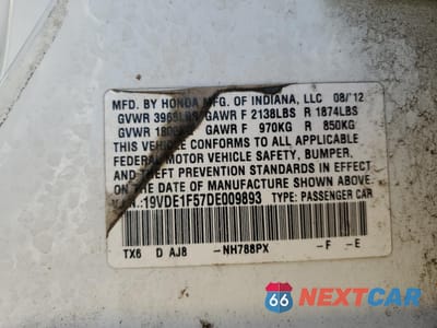 Zdjęcie 12 z 14 samochodu: 2013 ACURA ILX 20 PREMIUM VIN:19VDE1F57DE009893 - miniatura