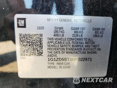 Zdjęcie 13 z 14 samochodu: 2021 CHEVROLET MALIBU LT VIN:1G1ZD5ST8MF022971 - miniatura