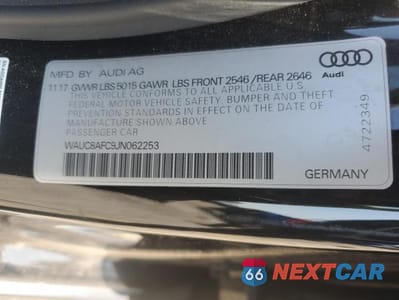 Zdjęcie 12 z 12 samochodu: 2018 AUDI A6 PREMIUM VIN:WAUC8AFC9JN062253 - miniatura