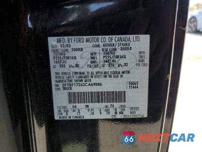 Zdjęcie 12 z 13 samochodu: 2003 FORD F150 VIN:2FTRF17243CA69886 - miniatura
