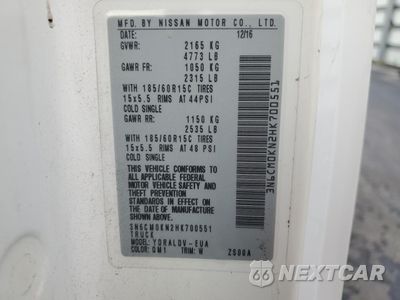 Zdjęcie 13 z 15 samochodu: 2017 NISSAN NV200 2.5S VIN:3N6CM0KN2HK700551 - miniatura