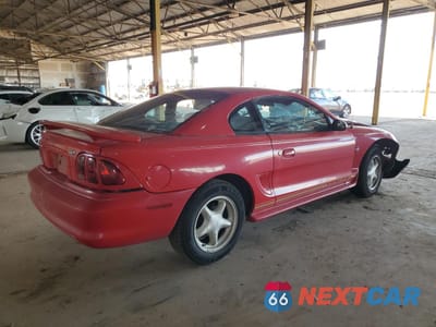 Trzecie zdjęcie samochodu z tyłu: 1998 FORD MUSTANG VIN:1FAFP4045WF247641 - miniatura