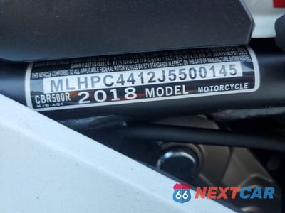 Zdjęcie 9 z 10 samochodu: 2018 HONDA CBR500 R VIN:MLHPC4412J5500145 - miniatura