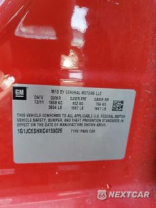 Zdjęcie 13 z 13 samochodu: 2012 CHEVROLET SONIC LT VIN:1G1JC6SHXC4139026 - miniatura