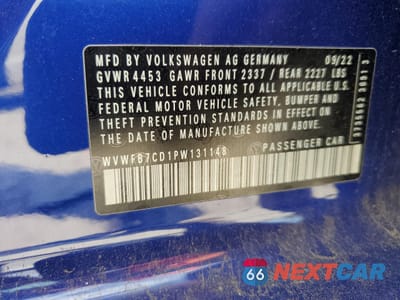 Zdjęcie 13 z 14 samochodu: 2023 VOLKSWAGEN GOLF R VIN:WVWFB7CD1PW131148 - miniatura